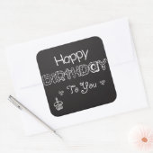 Happy Birthday Chalkboard Sticker (Envelop)