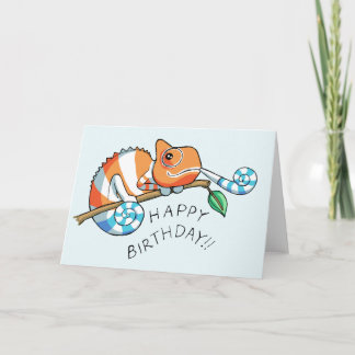 Happy Birthday Chameleon Kaart