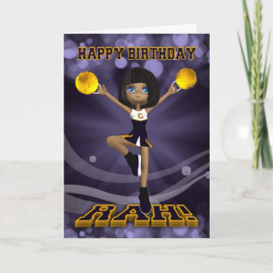 Happy Birthday Cheerleader Wenskaart Kaart