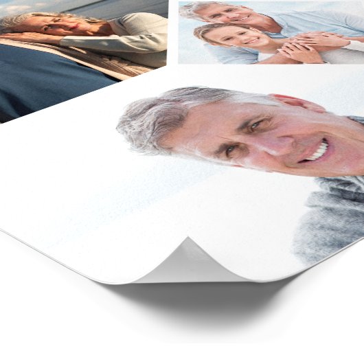 Happy Birthday Cheers To 60 Years Photo Collage Poster (Hoek)