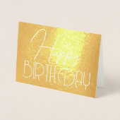 Happy Birthday Chic Script Minimalist Glam (Voorkant)