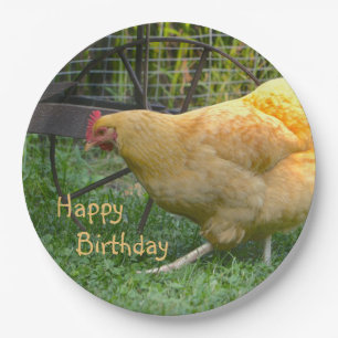 Happy Birthday Chicken Paper Bord
