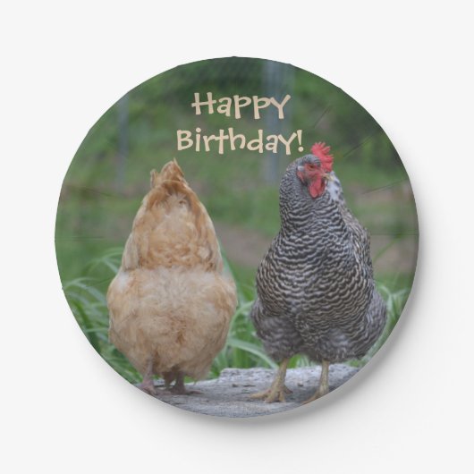 Happy Birthday Chicken Paper Bord (Voorkant)