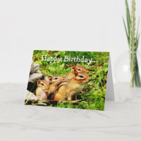 Happy Birthday Chipmunks Group Kaart