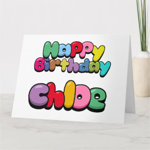Happy Birthday Chloe Kaart