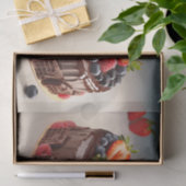 Happy Birthday Chocolade Fruit Cake Tissuepapier (Geschenk)