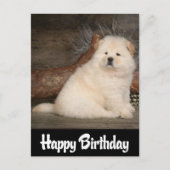 Happy Birthday Chow Chow Puppy Dog Zwart Briefkaar Briefkaart (Voorkant)