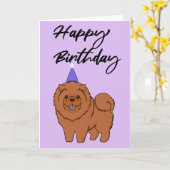 Happy Birthday Chow Kaart (Gele Bloem)