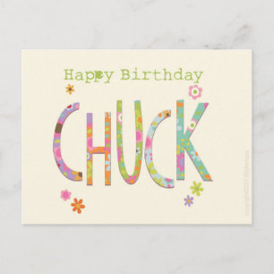 Happy Birthday Chuck Manchester en het noordwesten Briefkaart