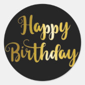 Happy Birthday Classic Round Sticker (Voorkant)