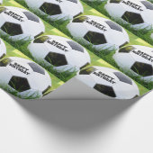 Happy Birthday Classic Voetbal Cadeaupapier (Hoek)