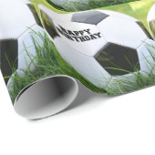 Happy Birthday Classic Voetbal Cadeaupapier (Rol Hoek)