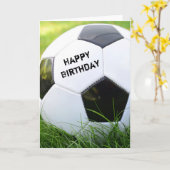 Happy Birthday Classic Voetbal Kaart (Gele Bloem)