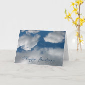happy birthday clouds kaart (Gele Bloem)