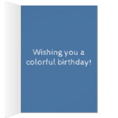 Happy Birthday Colored Balloons in een blauwe heme (Binnen (Rechts))