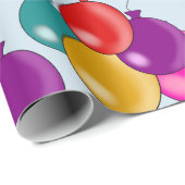 Happy Birthday Colorful Balloon Cadeaupapier (Rol Hoek)