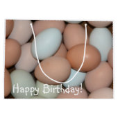Happy Birthday Colorful Chicken Eggs Groot Cadeauzakje (Achterkant)