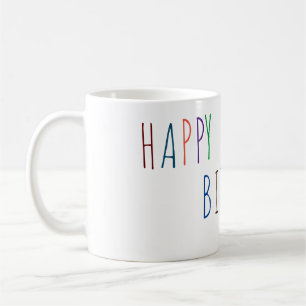 Happy Birthday Colorful Font Koffiemok