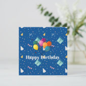 Happy Birthday colorful Kaart (Staand voorkant)