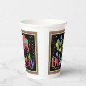 Happy Birthday Colorful Papieren Bekers (Rechts)