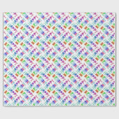 Happy Birthday Colorful Rainbow Lettering Cadeaupapier (Vlak)