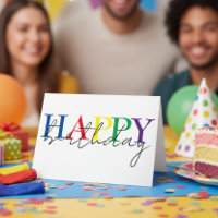 Happy Birthday Colorful Simple