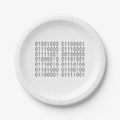 Happy Birthday Computer Binary Code Papieren Bordje (Voorkant)