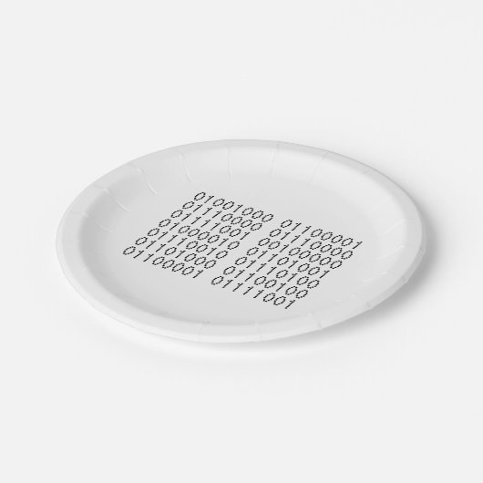 Happy Birthday Computer Binary Code Papieren Bordje (Gekanteld)