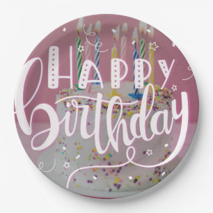 Happy Birthday-concept Papieren Bordje