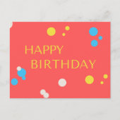 Happy Birthday Confetti Briefkaart (Voorkant)