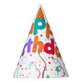 Happy Birthday Confetti Feesthoedjes (Voorkant)