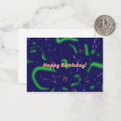 Happy Birthday Confetti Notitiekaartje (Voorkant / Achterkant in situ)