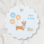 Happy Birthday Corgi Dog Bedankjes Labels (Voorkant)
