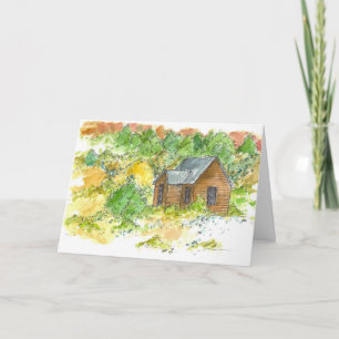 Happy Birthday Country Cabin Desert Landschap Kaart