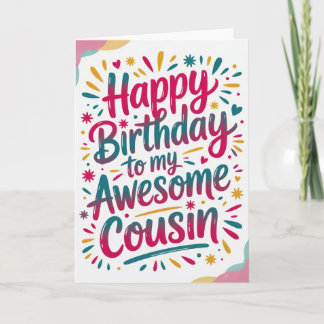 Happy Birthday Cousin Card Kaart