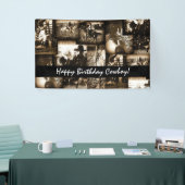 Happy Birthday Cowboy Rodeo Westerne Theme Party Spandoek (Beurs)