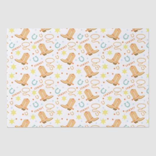 Happy Birthday Cowboy Tissuepapier (Voorkant)