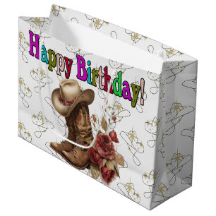 Happy Birthday Cowgirl Groot Cadeauzakje