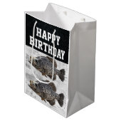 Happy Birthday Crappie Gevist Angler Fish Cool Medium Cadeauzakje (Voorkant Gekanteld)