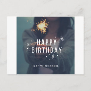 Happy Birthday - Crime Partner - Zuster Briefkaart
