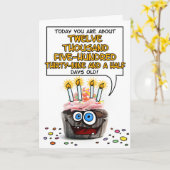 Happy Birthday Cupcake - 34 jaar oud Kaart (Gele Bloem)