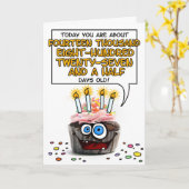 Happy Birthday Cupcake - 40 jaar oud Kaart (Gele Bloem)