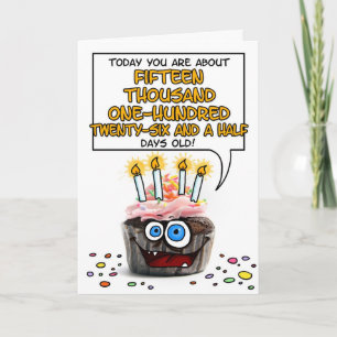Happy Birthday Cupcake - 41 jaar oud Kaart
