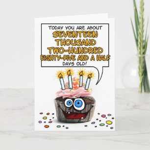 Happy Birthday Cupcake - 47 jaar oud Kaart