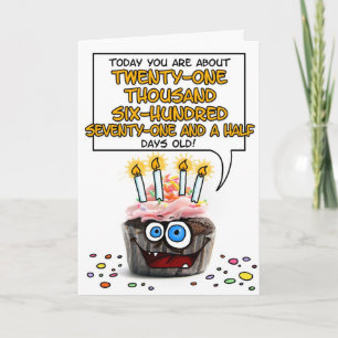 Happy Birthday Cupcake - 59 jaar oud Kaart