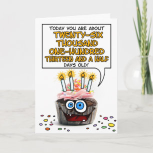 Happy Birthday Cupcake - 71 jaar oud Kaart