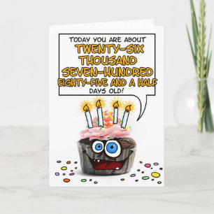 Happy Birthday Cupcake - 73 jaar oud Kaart