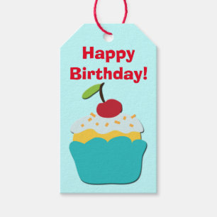 Happy Birthday Cupcake Cadeaulabel