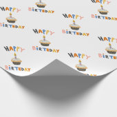 Happy Birthday cupcake Cadeaupapier (Hoek)