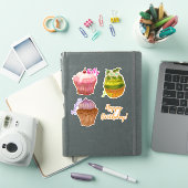 Happy Birthday Cupcake Custom-Cut Vinyl Sticker (iPad Cover)